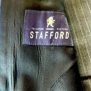 Stafford gray pin stripe